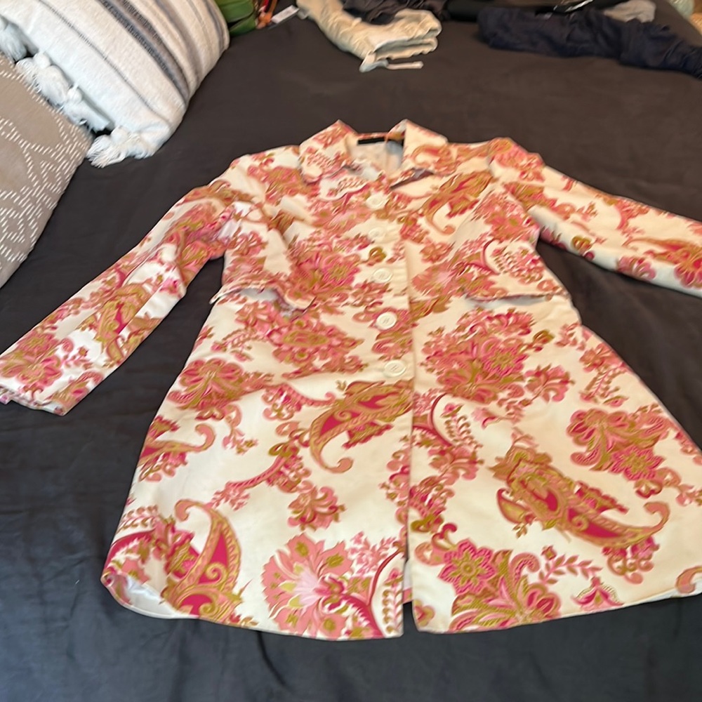 Women’s Floral Long Jacket Size M